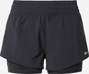 Reebok - Skinny Calças de desporto em preto: frente