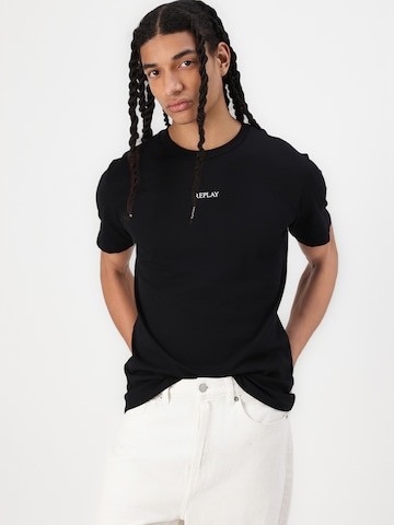 REPLAY T-shirt i svart