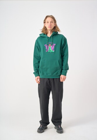 Cleptomanicx Kapuzensweatshirt 'Boxy Hooded' in Grün