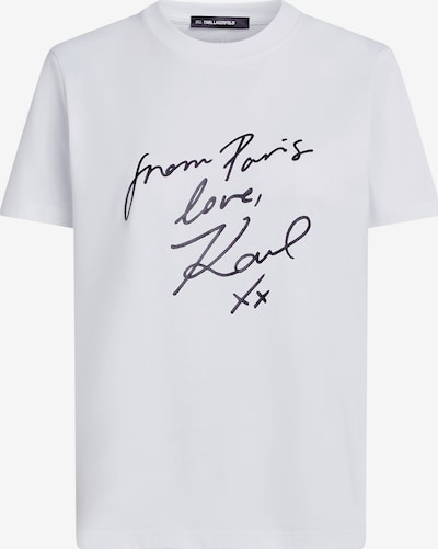 Marškinėliai 'With Love' iš Karl Lagerfeld, spalva – juoda / balta, Prekių apžvalga