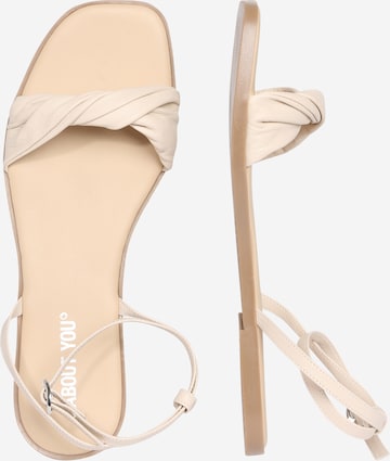 ABOUT YOU - Sandalias con hebilla 'Alicia' en blanco