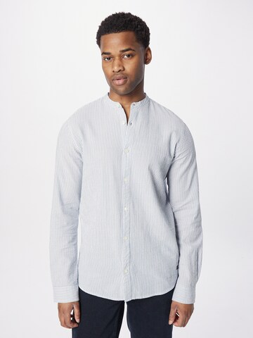 INDICODE JEANS Regular fit Button Up Shirt 'Cari' in Blue: front