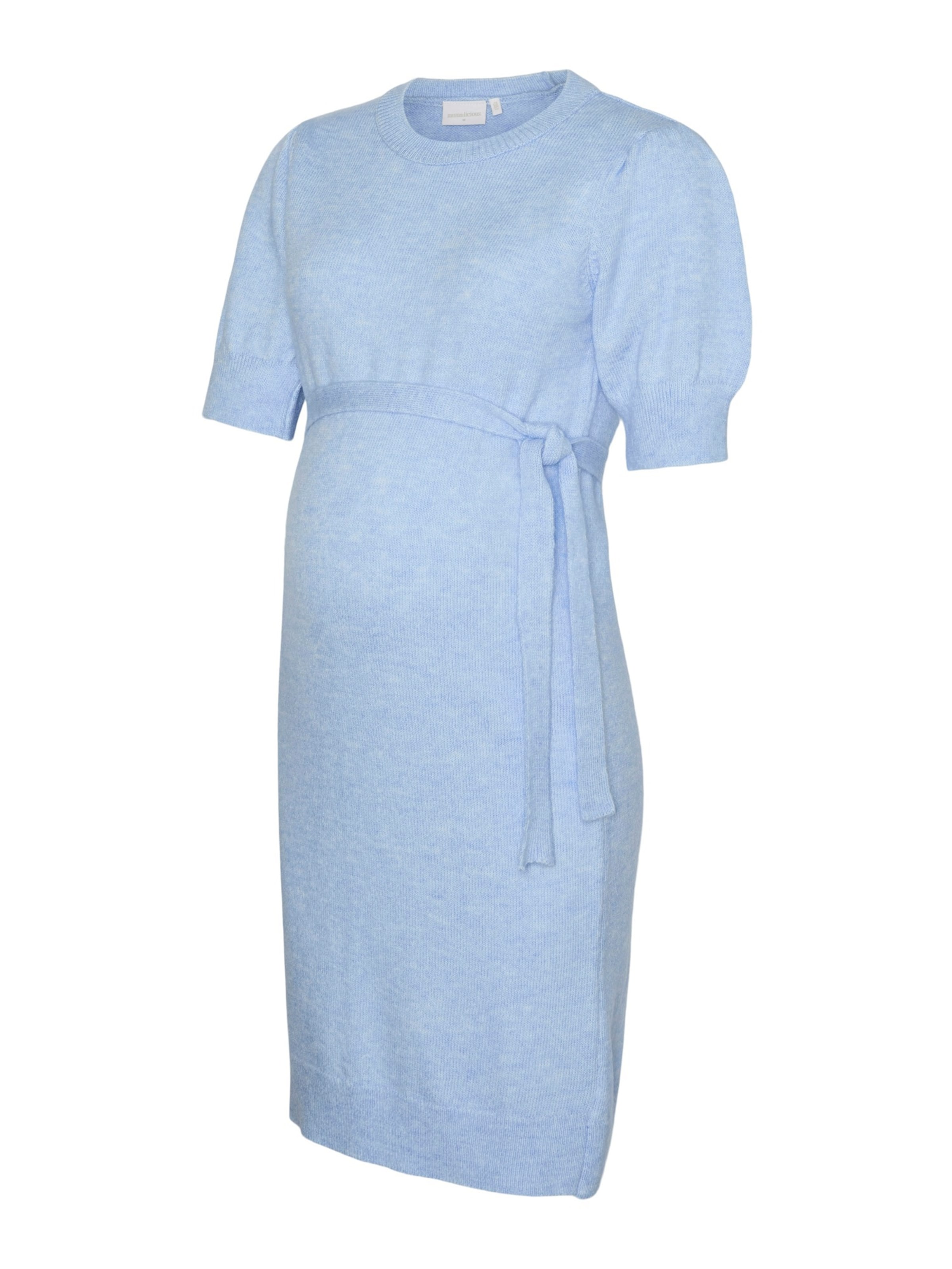 Robes en maille 'MLCarmen' MAMALICIOUS en bleu : devant