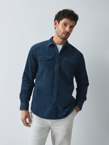 Next Regular fit Overhemd in Blauw: voorkant