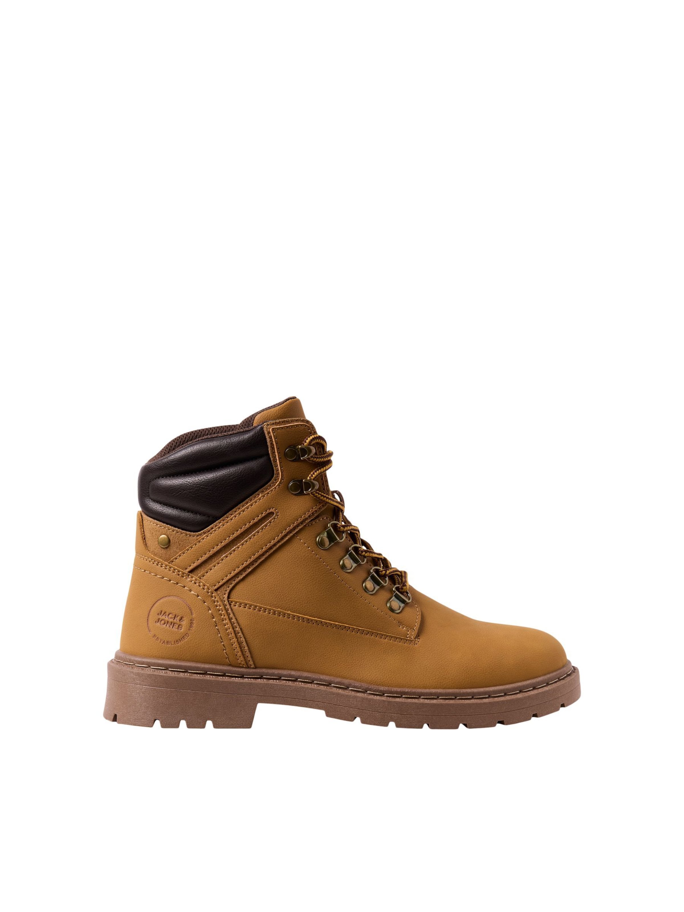 JACK & JONES - Botas con cordones en amarillo