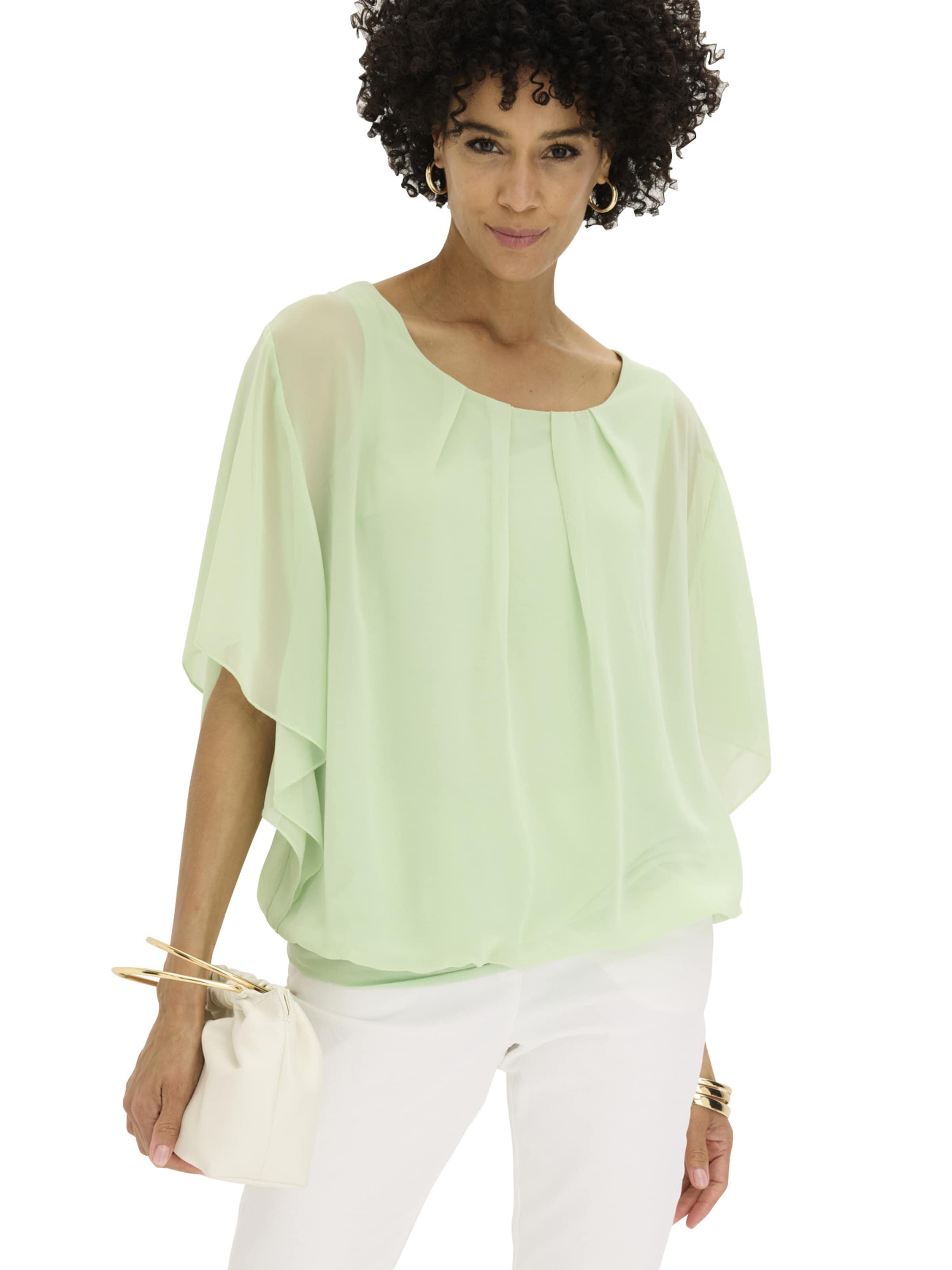 bonprix Blouse in Groen: voorkant