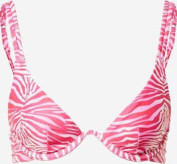 Hunkemöller Minimizer Góra bikini 'Chile' w kolorze różowy: przód