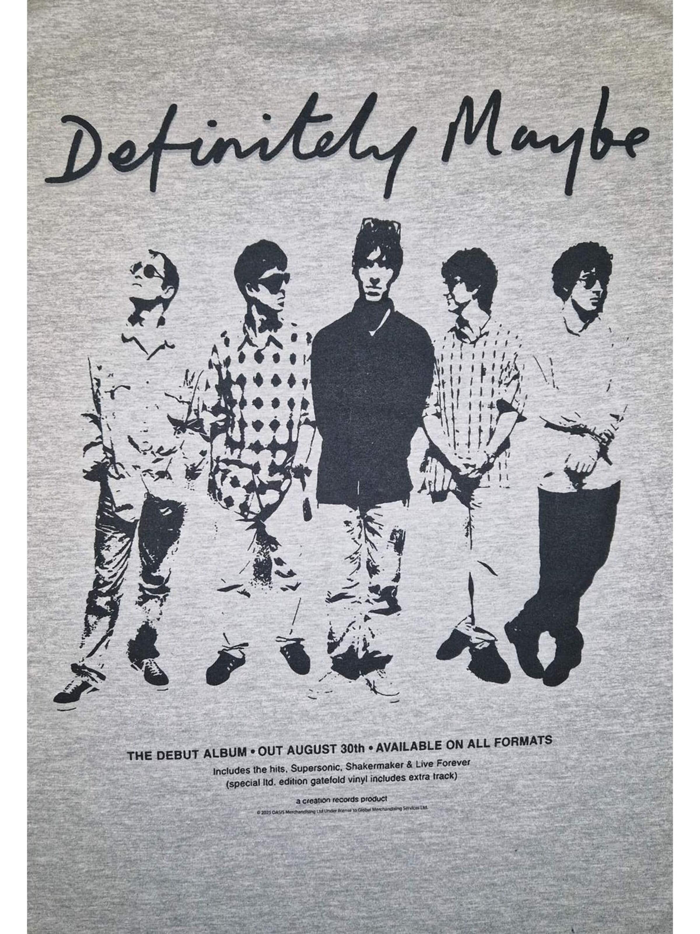 Oasis Shirt 'Oasis- Definitely MaybePromo T-Shirt'‌‌‌‌‌‌‌ in Grau