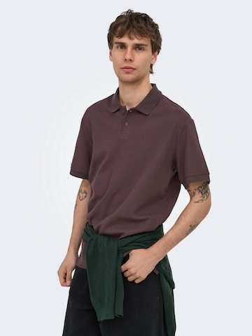 Only & Sons Poloshirt 'ONSBEN' in Lila: Vorderseite