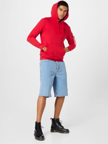 ALPHA INDUSTRIES Sweatshirt in Red