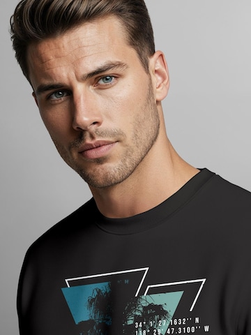 Neverless Sweatshirt 'California geometric' in Black