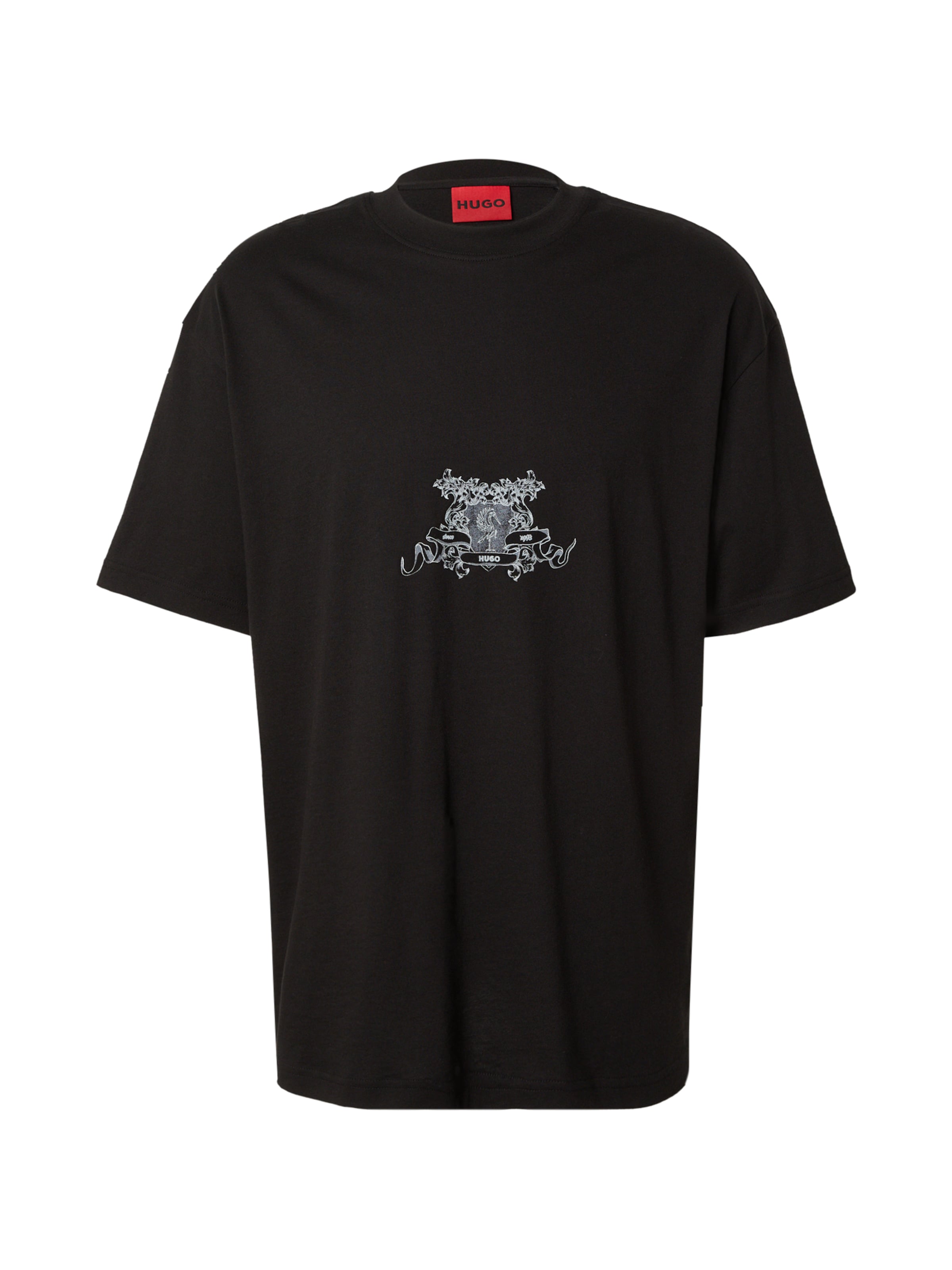HUGO - Camiseta 'Duarms' en negro: frente