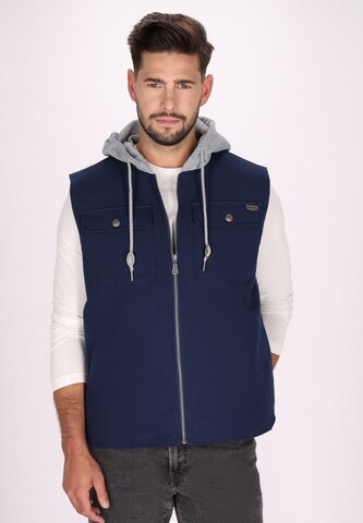DreiMaster Vintage Bodywarmer in Blauw: voorkant