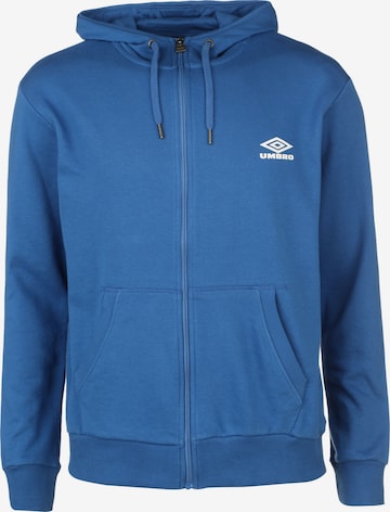 UMBRO Athletic Zip-Up Hoodie 'Diamond' in Blue: front