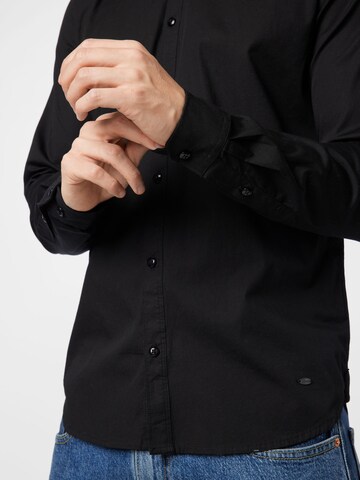 Petrol Industries Slim fit Button Up Shirt in Black