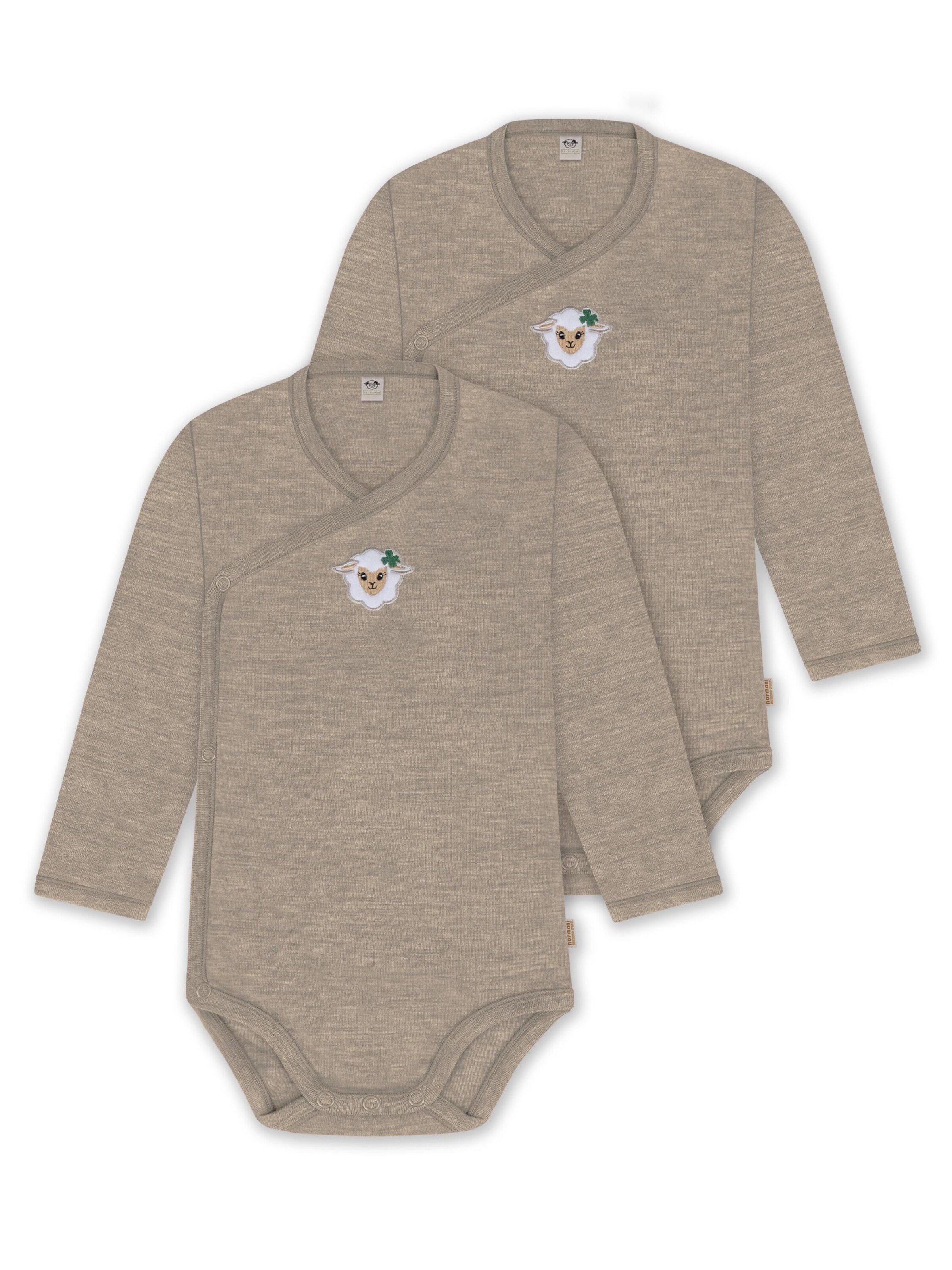 Barboteuse / body normani en beige : devant