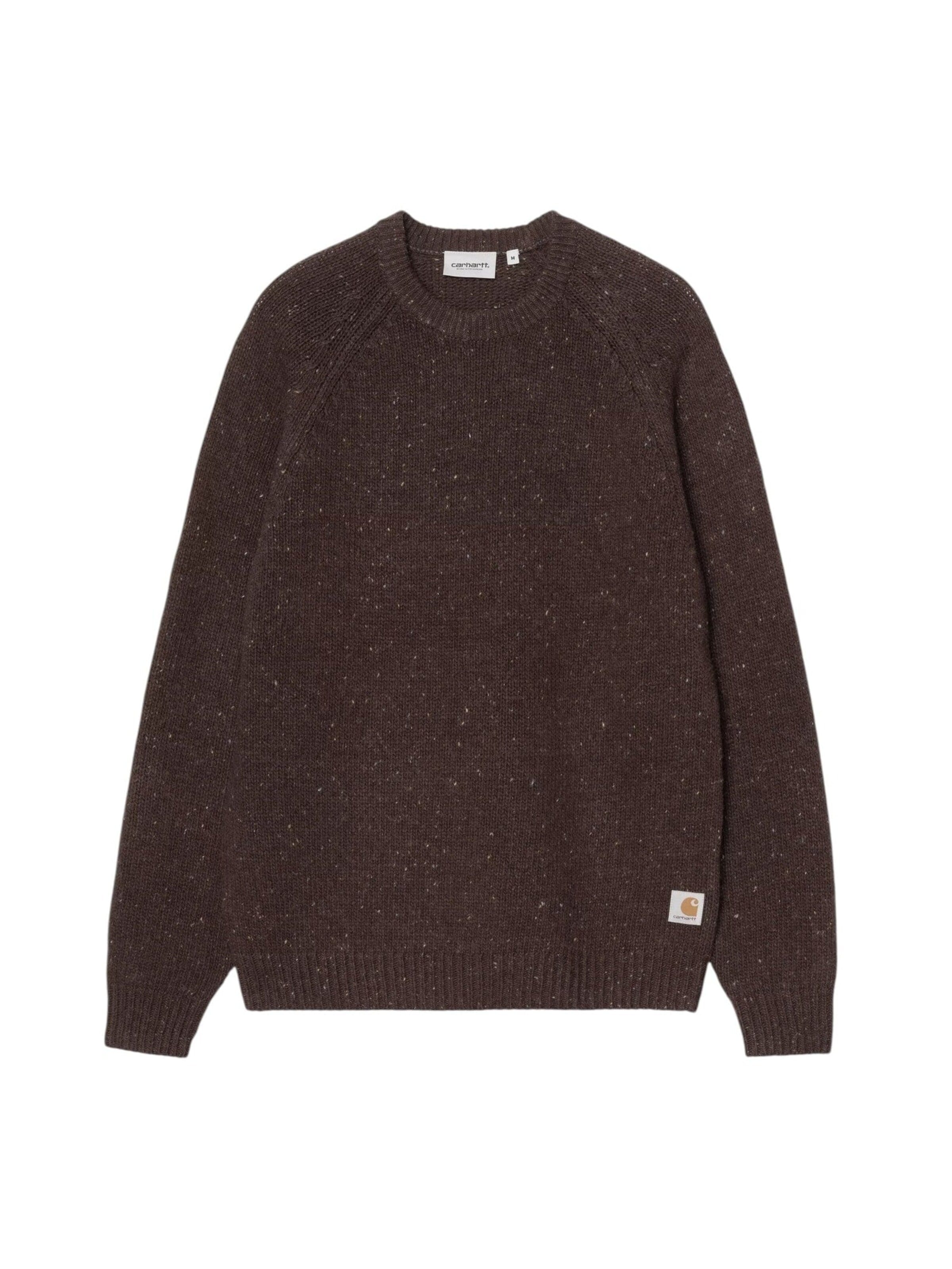 Pullover 'ANGLISTIC SWEATER SPECKLED TOBACCO' di Carhartt WIP in marrone: frontale