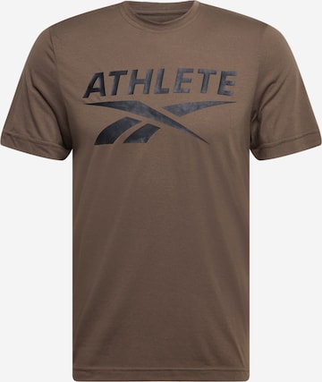 Reebok Loosefit T-Shirt 'Athlete' in Grün: predná strana