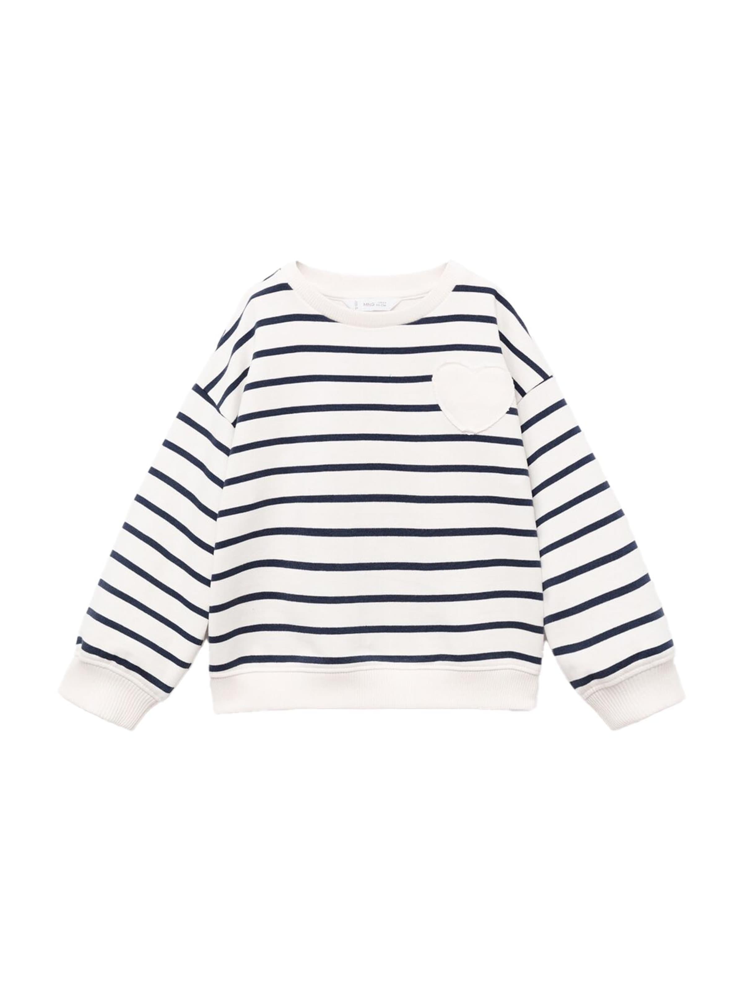 MANGO KIDS Sweatshirt 'HEART' in White: front