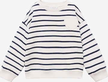 Sweat-shirt 'HEART' MANGO KIDS en blanc : devant