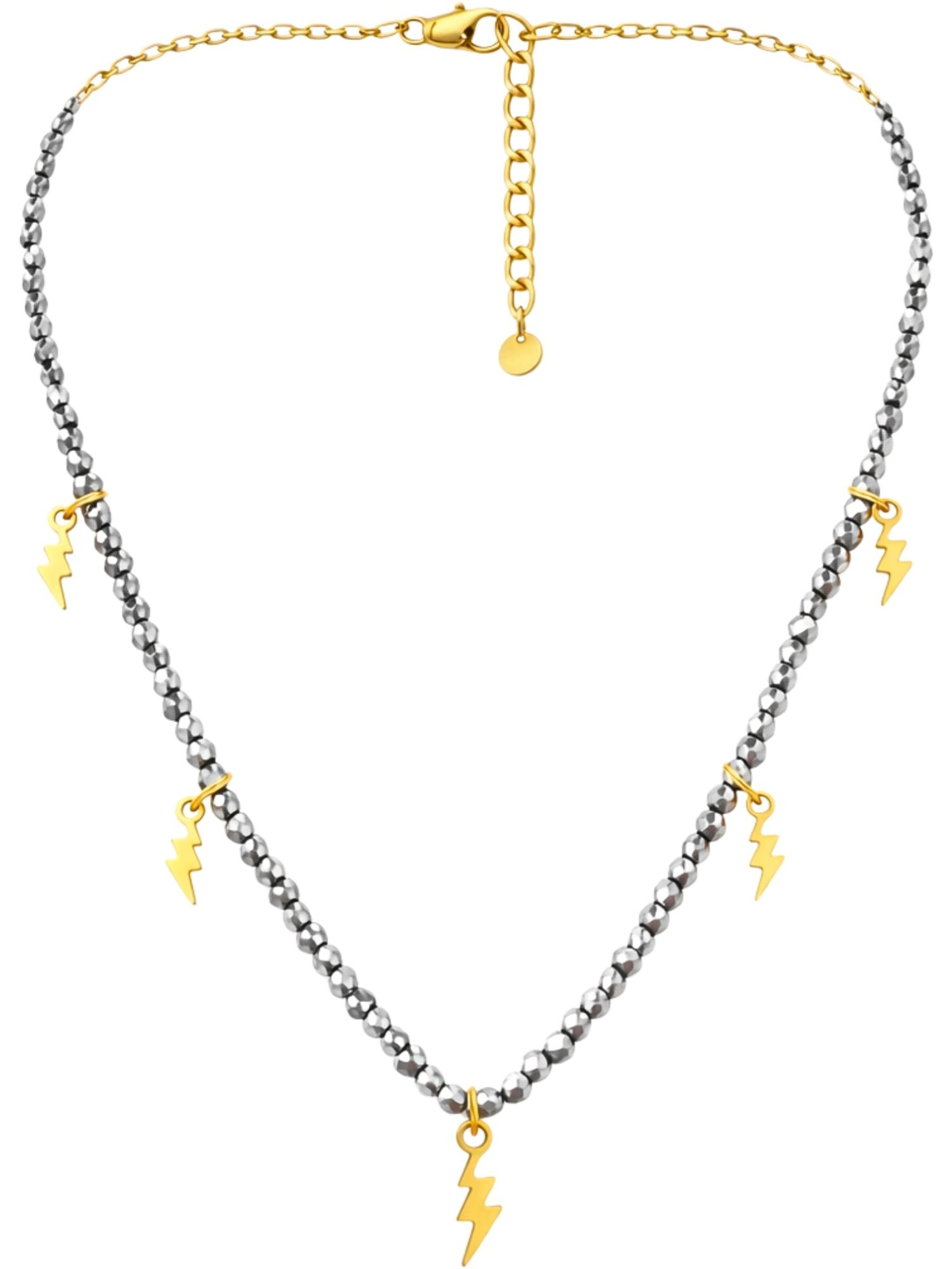 BS Schmuckdesign Necklace 'Soft Voltage' in Gold: front