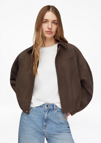 Veste mi-saison COMMA en marron : devant