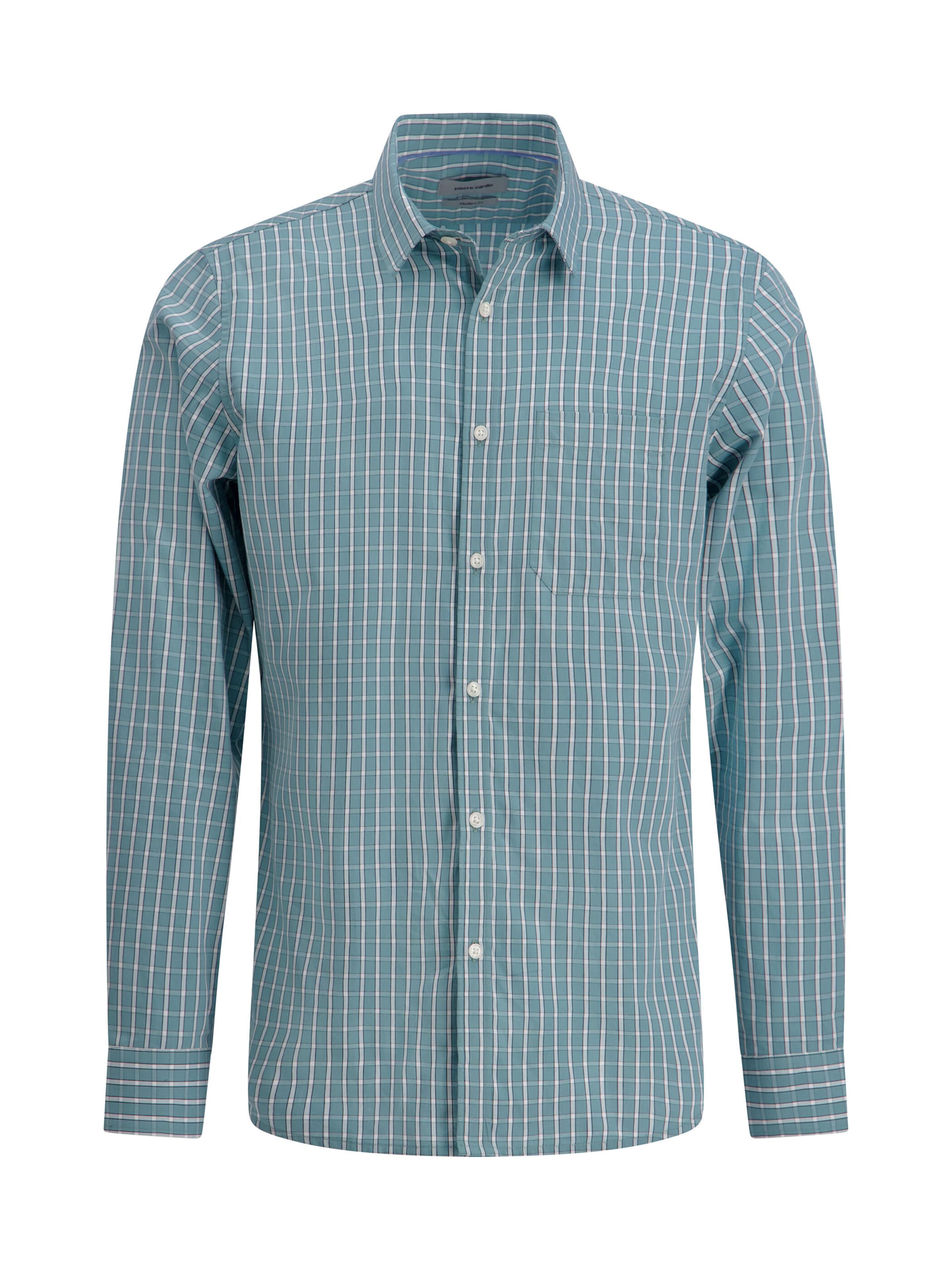 PIERRE CARDIN Regular Fit Hemd im Modern Fit in Blau: Vorderseite