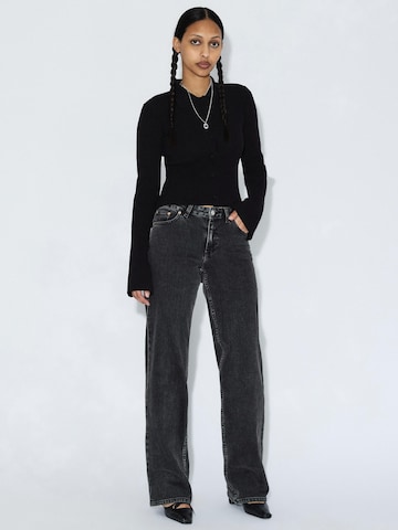 Dr. Denim Regular Jeans 'Addy Mid Straight' in Zwart