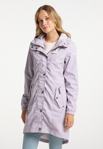 Schmuddelwedda Between-Seasons Coat in Purple: front