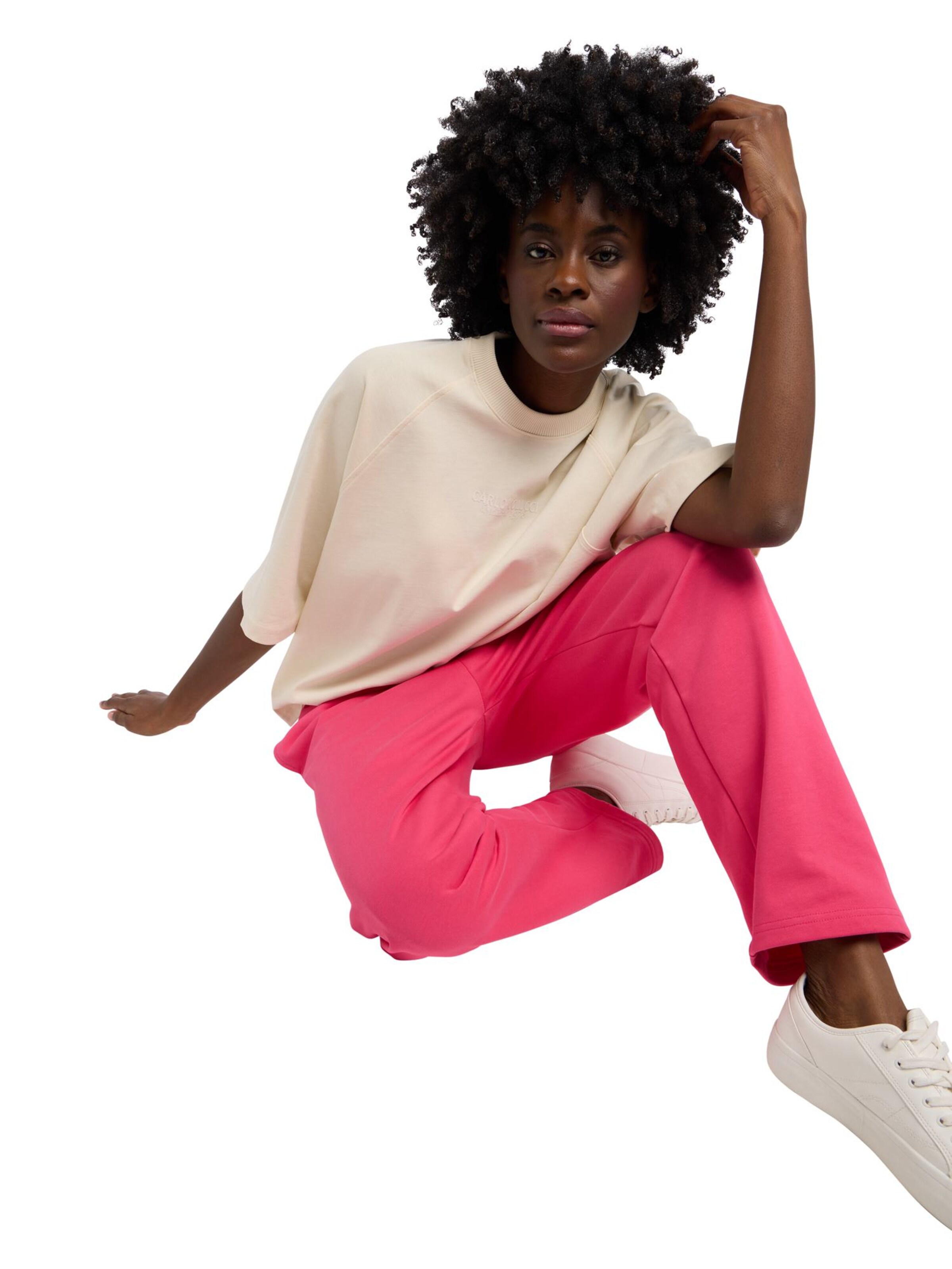 Carlo Colucci T-Shirt 'Drovandi' in Beige