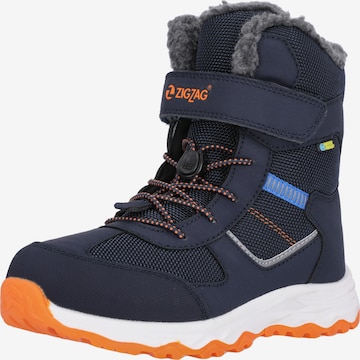 ZigZag Snow Boots in Blue: front