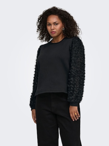 ONLY Carmakoma - Sudadera 'CARLavin' en negro: frente