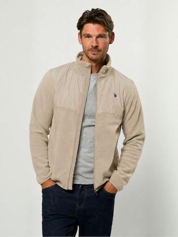 U.S. POLO ASSN. Tussenjas ' UMVitus ' in Beige: voorkant