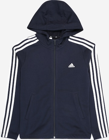 Veste de survêtement 'Essentials 3-Stripes ' ADIDAS SPORTSWEAR en bleu : devant