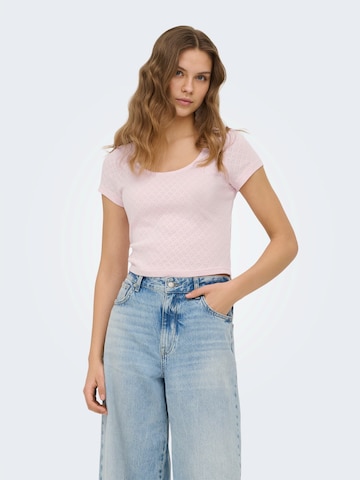 purpurinė ONLY Marškinėliai 'ONLMADISON': priekis