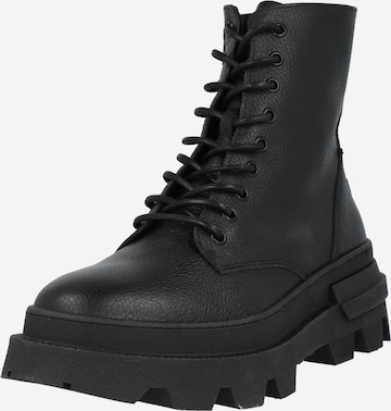 STEVE MADDEN Veterboots 'BAS' in Zwart: voorkant