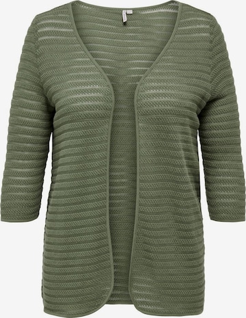 ONLY Carmakoma Knit Cardigan in Green: front