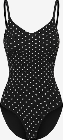 Body modellante 'Bodysuit Sculpting Shapewear mit Slip' di cfab (formerly creamy fabrics) in nero: frontale