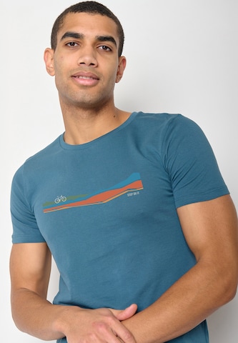 GREENBOMB Shirt 'Bike Step On' in Blauw