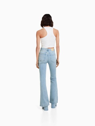 évasé Jean Bershka en bleu