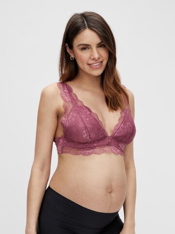 MAMALICIOUS Triangle Nursing bra 'SENIA' in Pink: front