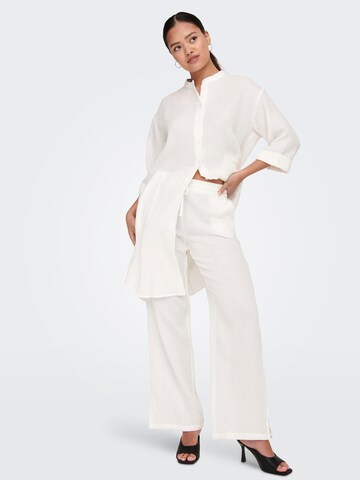 JDY Loose fit Trousers 'Theis' in White