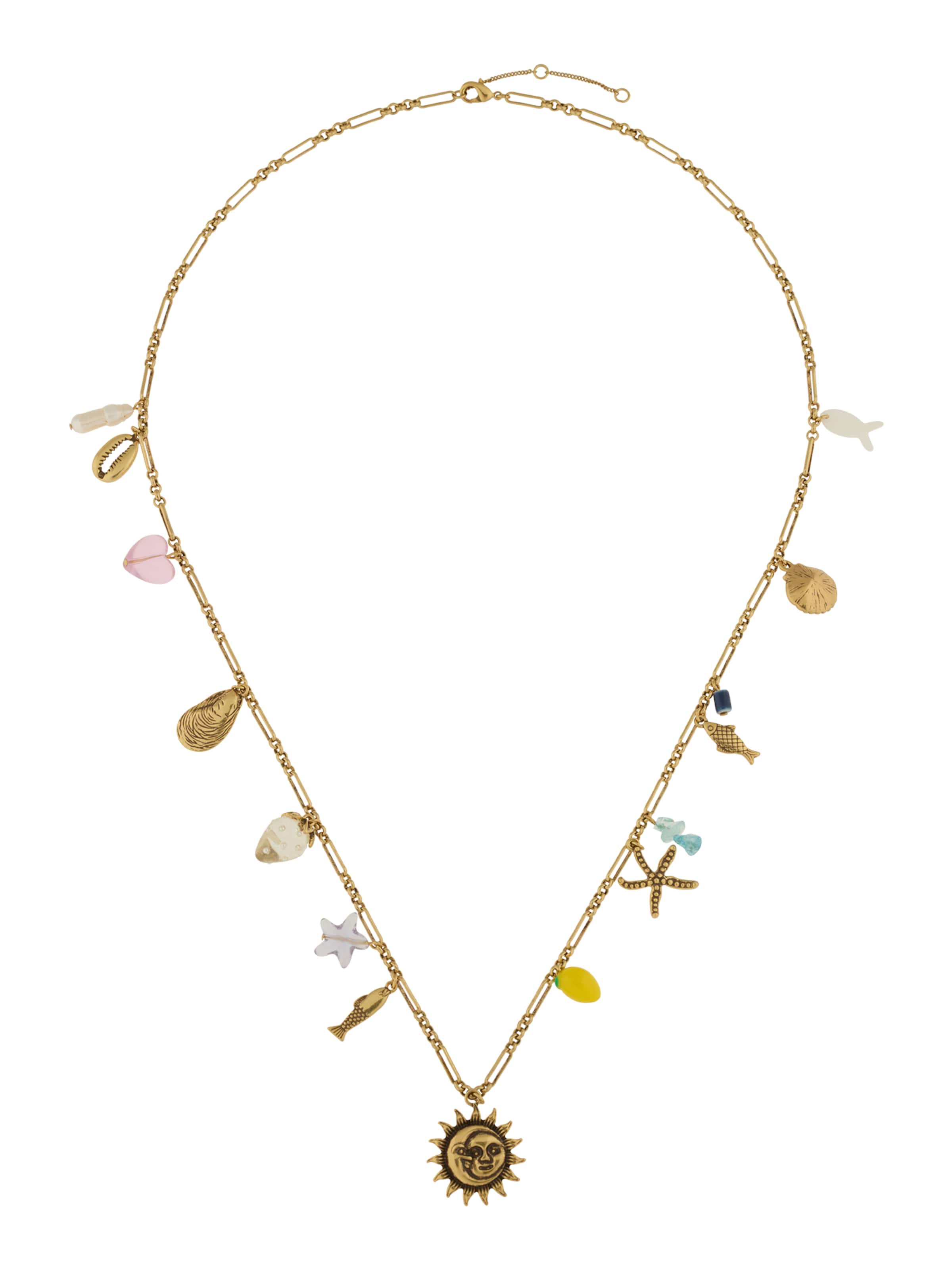 & Other Stories Chaîne en bleu clair / jaune / or / rosé, Vue avec produit