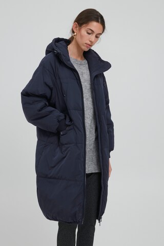 ICHI Winter Coat 'BUNALA' in Blue: front