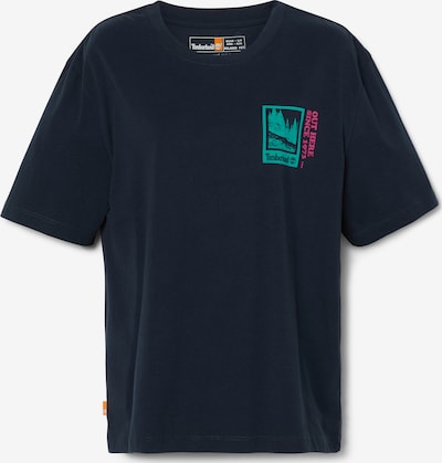 TIMBERLAND T-shirt en bleu marine / émeraude / rose foncé, Vue avec produit
