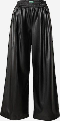 UNITED COLORS OF BENETTON Wide Leg Housut värissä musta: etupuoli