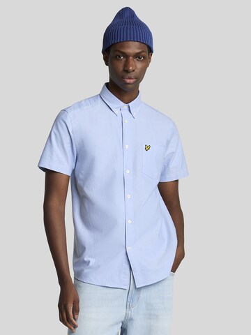 Lyle & Scott Regular fit Overhemd in Blauw: voorkant
