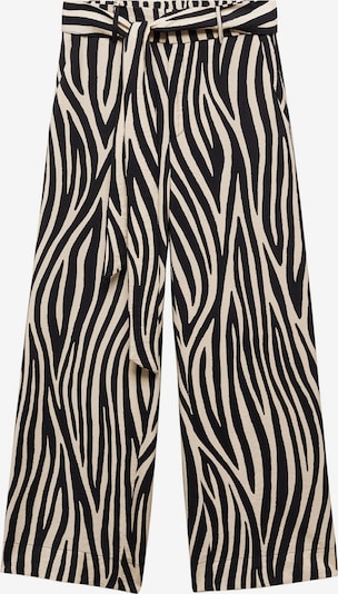 MANGO Spodnie 'PLUMAS' w kolorze beżowy / czarnym, Podgląd produktu