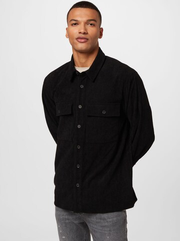 Colourful Rebel Regular fit Button Up Shirt 'Logan' in Black: front