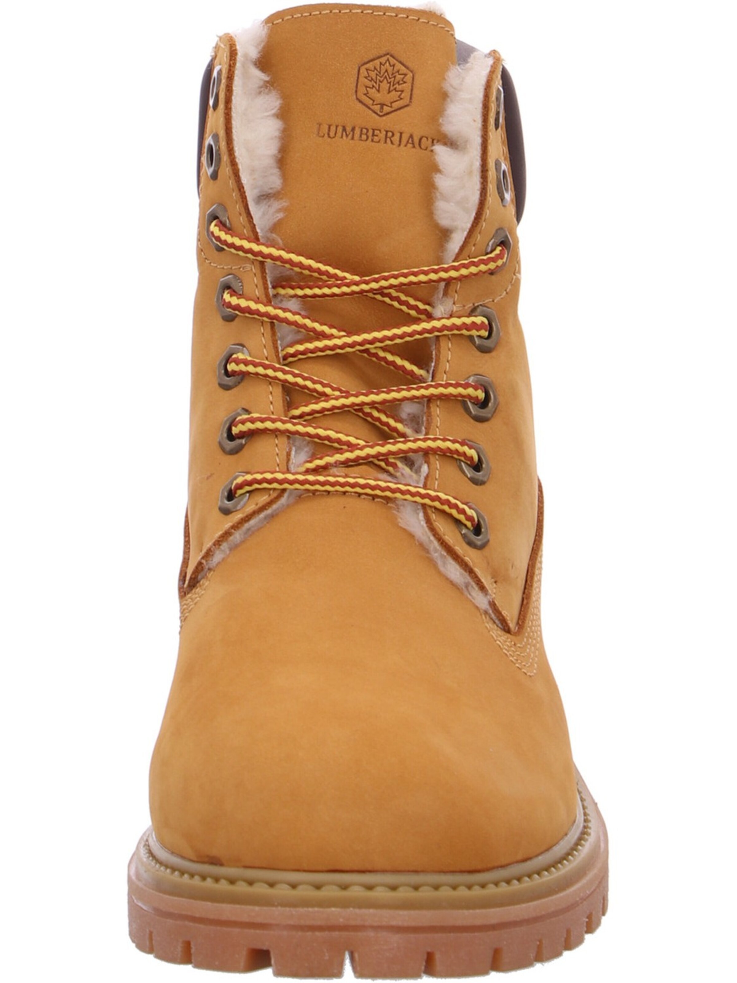 Lumberjack Lace-Up Boots in Yellow